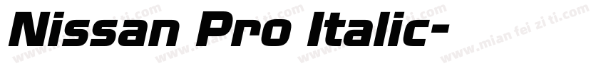 Nissan Pro Italic字体转换